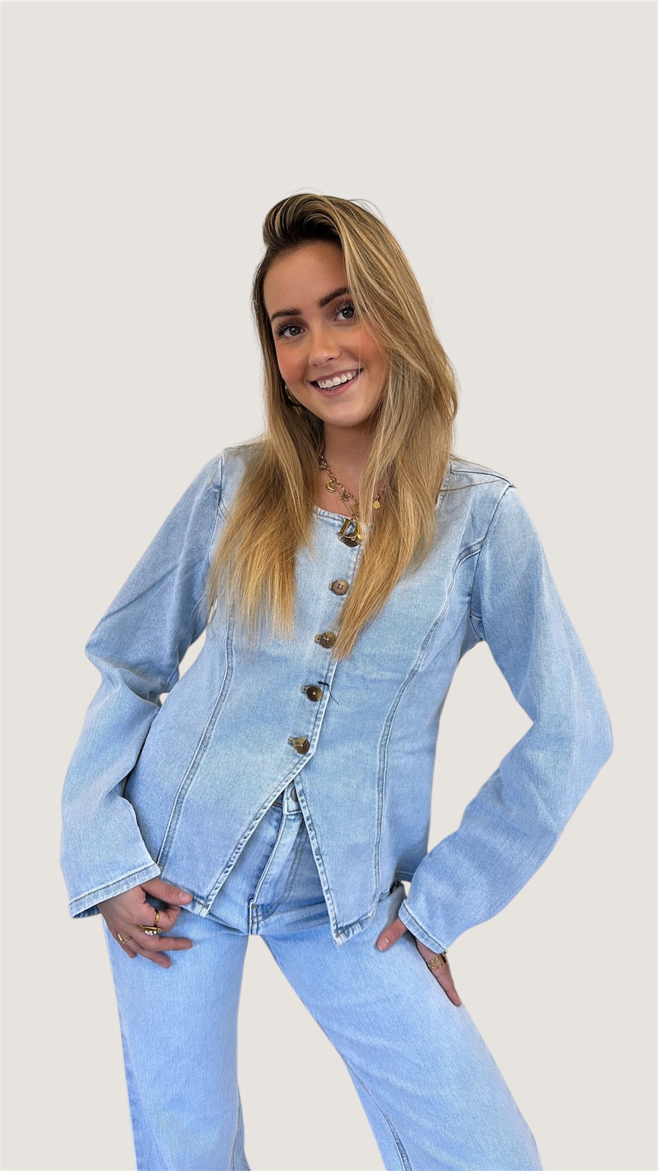 Maura denim top