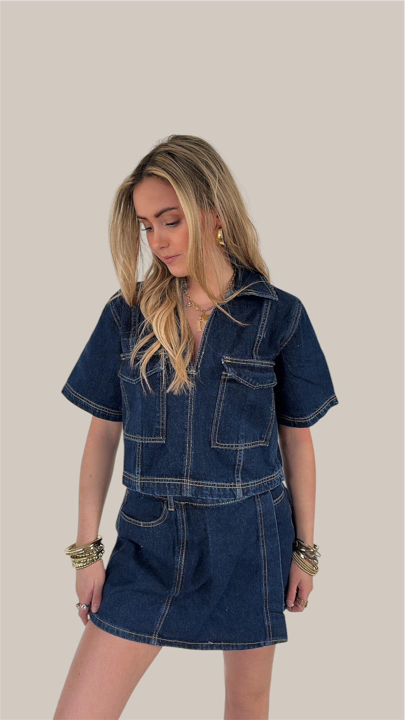 Joanne denim skort