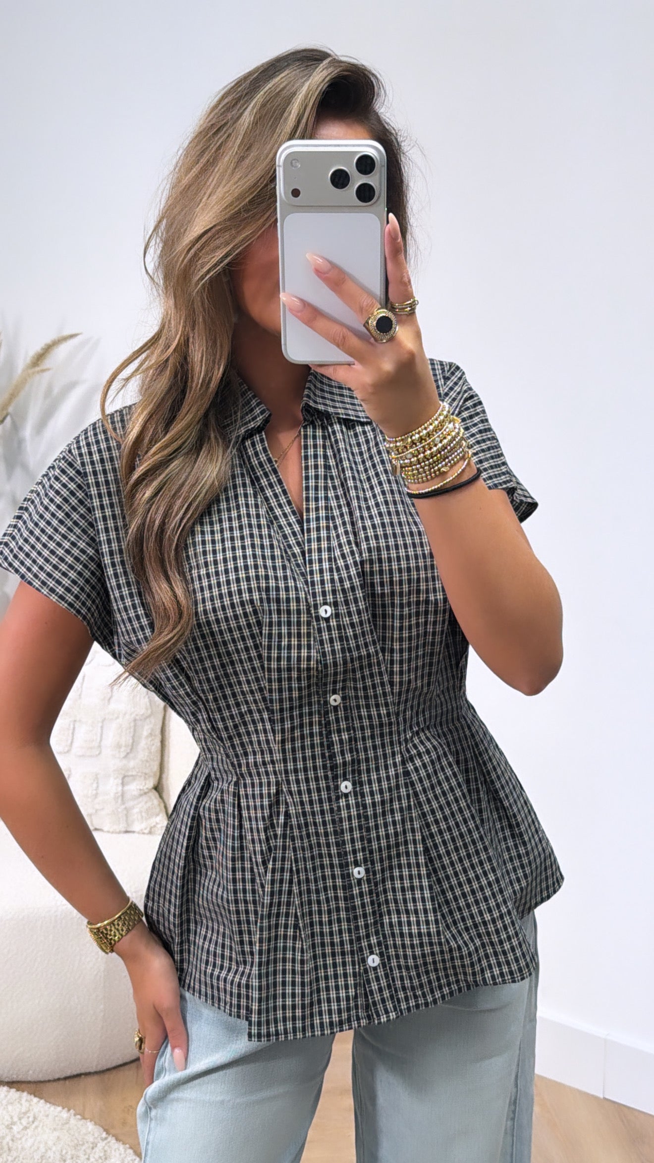 Checked Chic Blouse