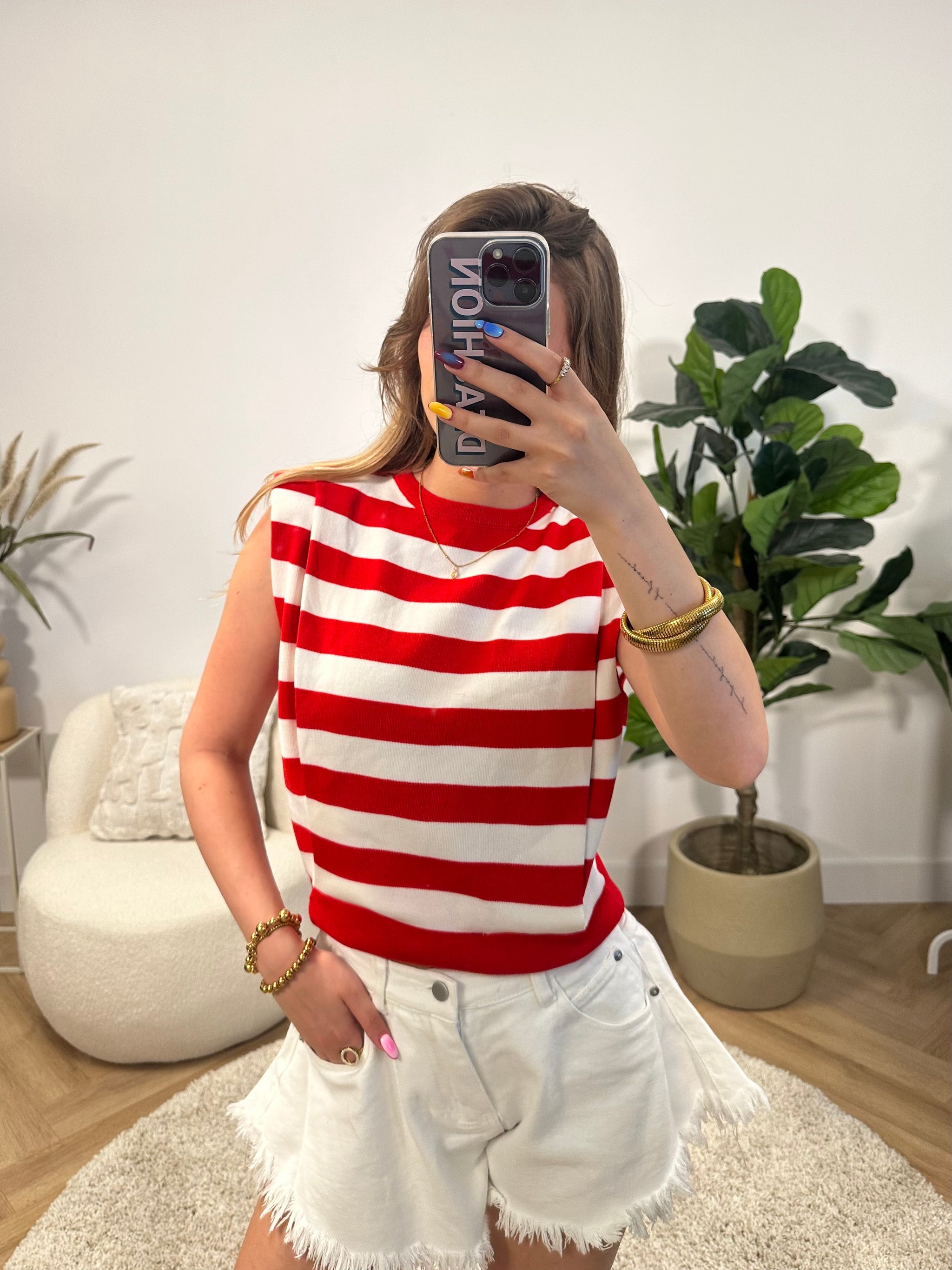 Lotte Shoulder Pad Top
