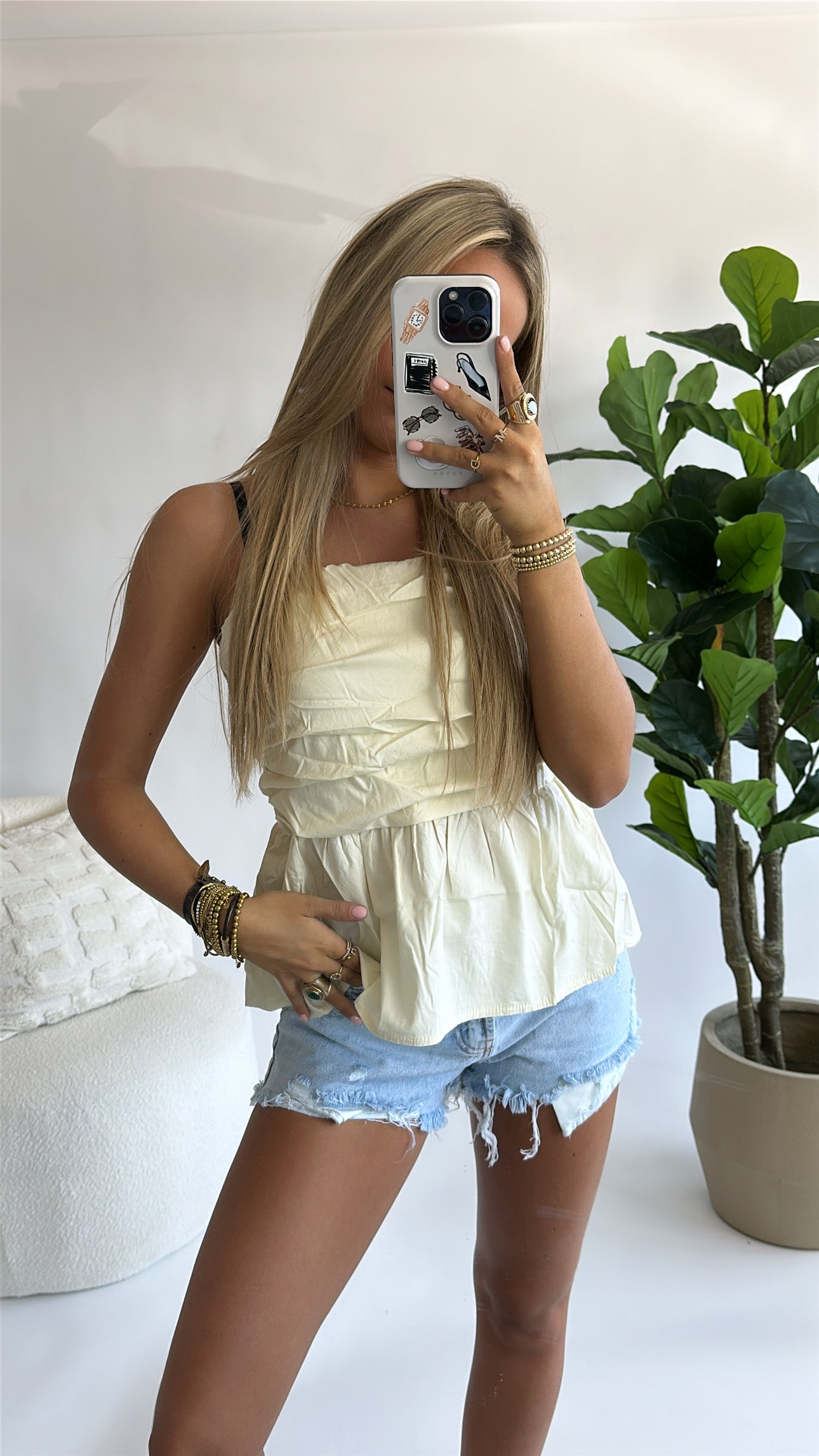 Tess Ruffle Peplum Top