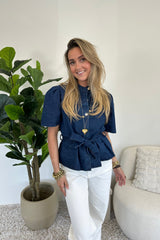 Marijn denim top