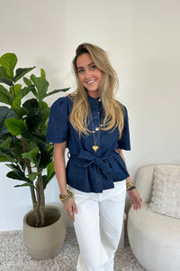 Marijn denim top