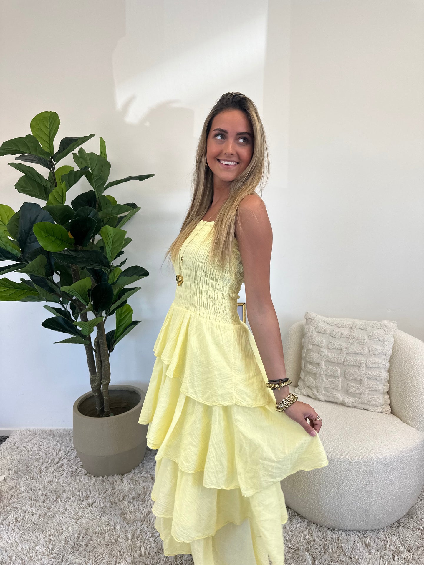 Isla Breeze Strapless Maxi Dress