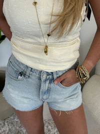 Redefined denim short