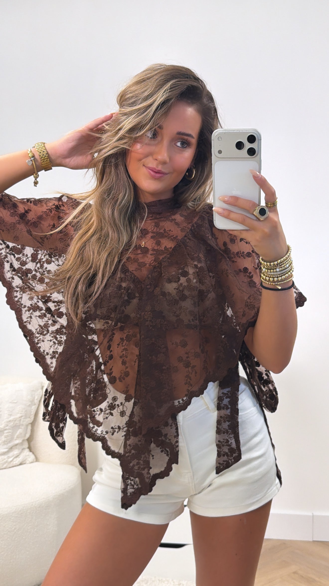 Fleur Lace Cape Top
