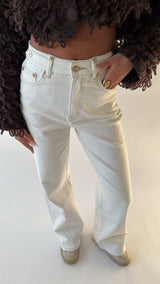 Classic White Wide Jeans