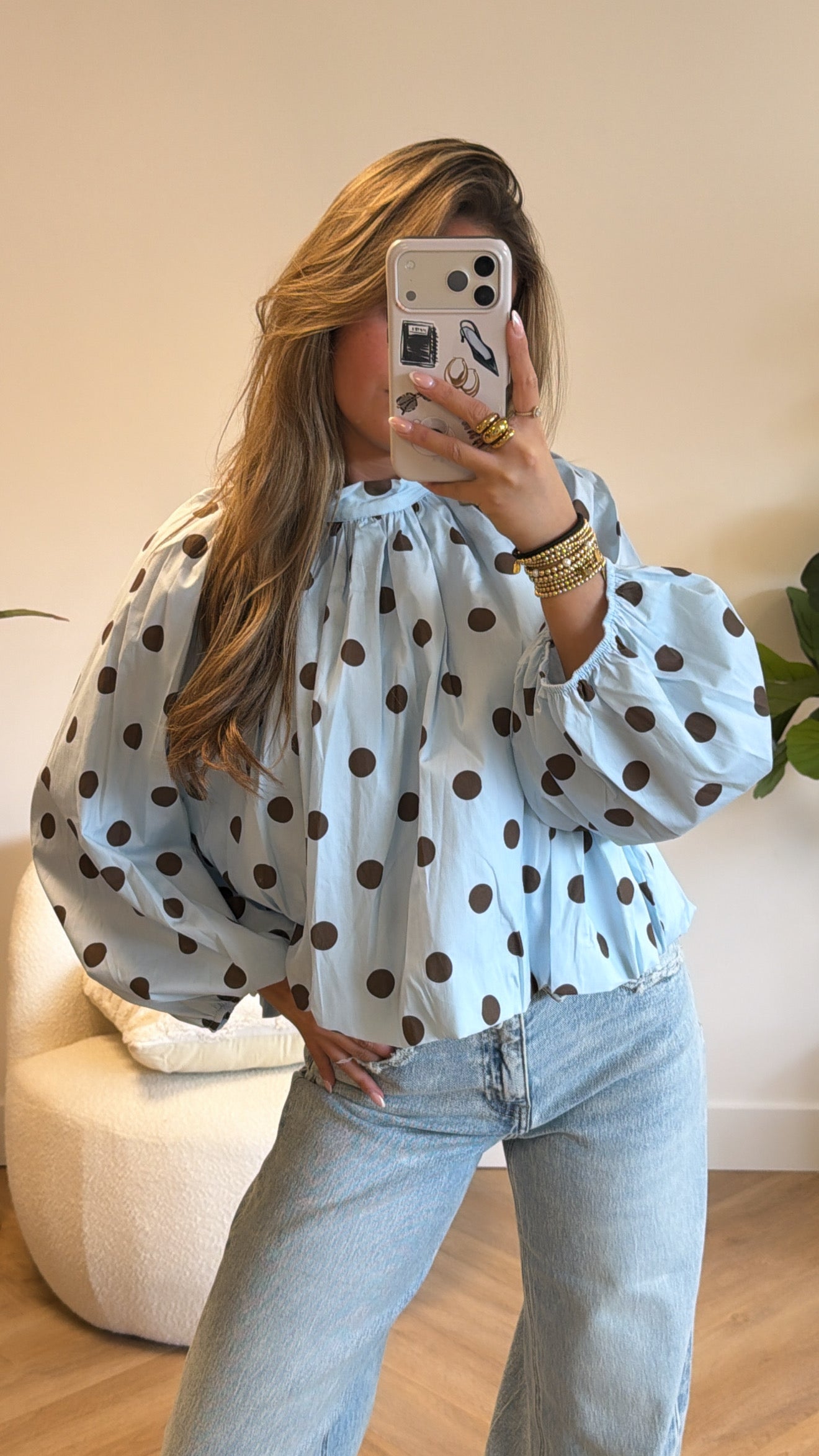 Elara Open Back Blouse