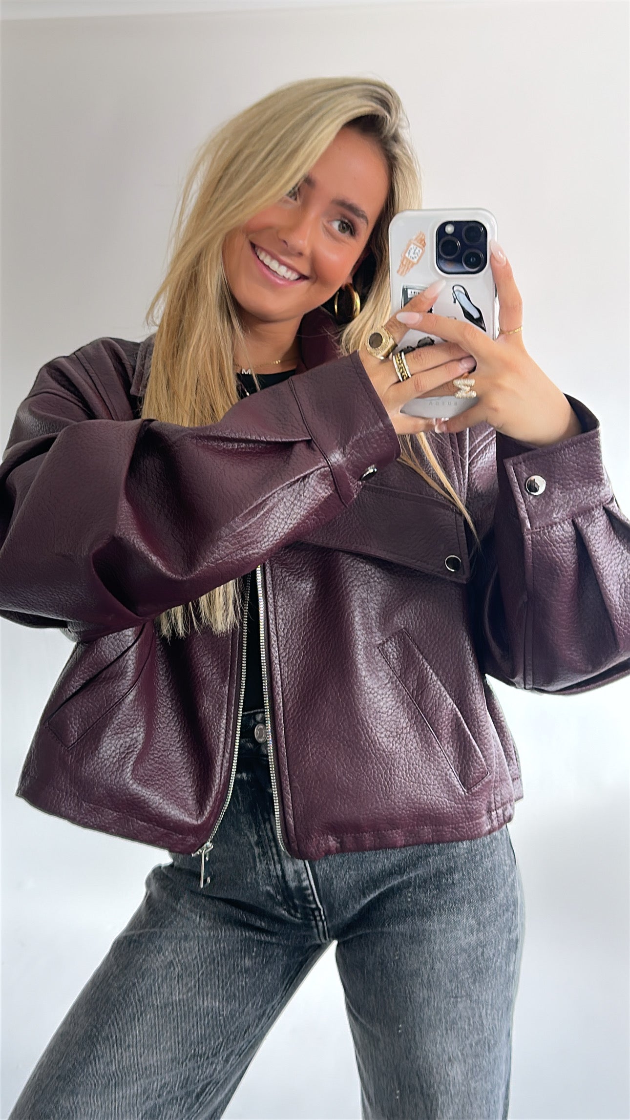 Street Luxe Oversized Leather Jacket