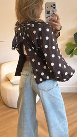 Elara Open Back Blouse