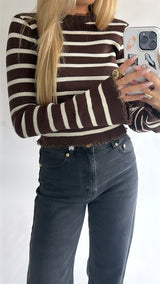 Striped Ruffle Top