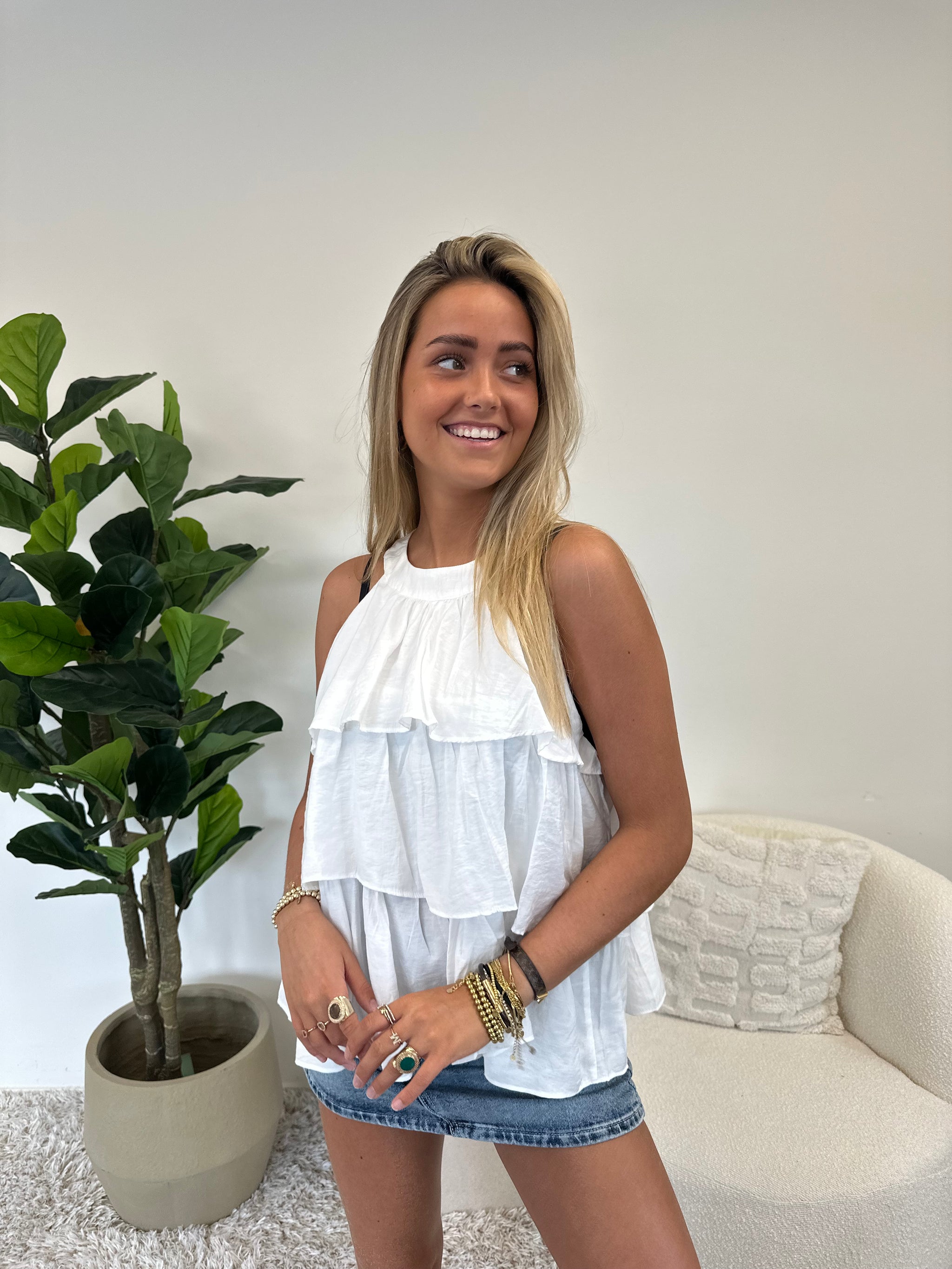 Ruffle top summer flow