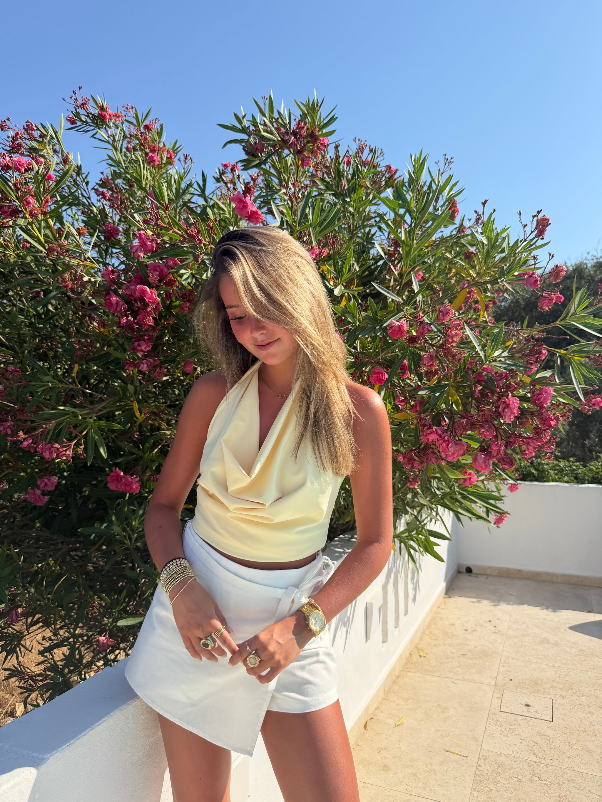 Luna Draped Halter Top