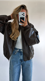 Thick Leather Bomber
