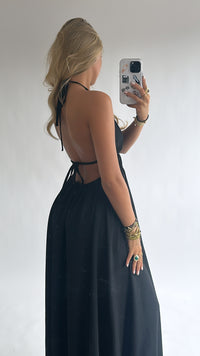 Backless Halter Maxi Jurk