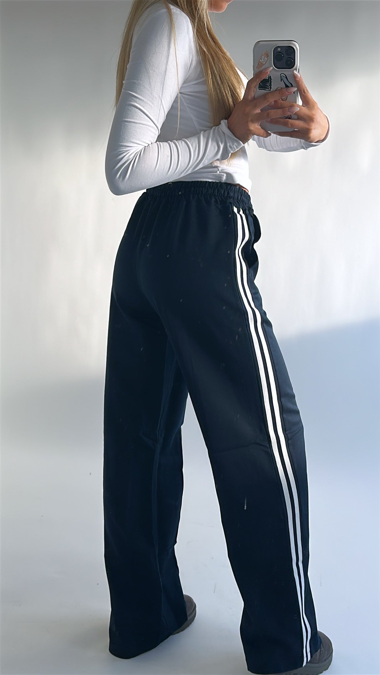 Wide leg track pants
