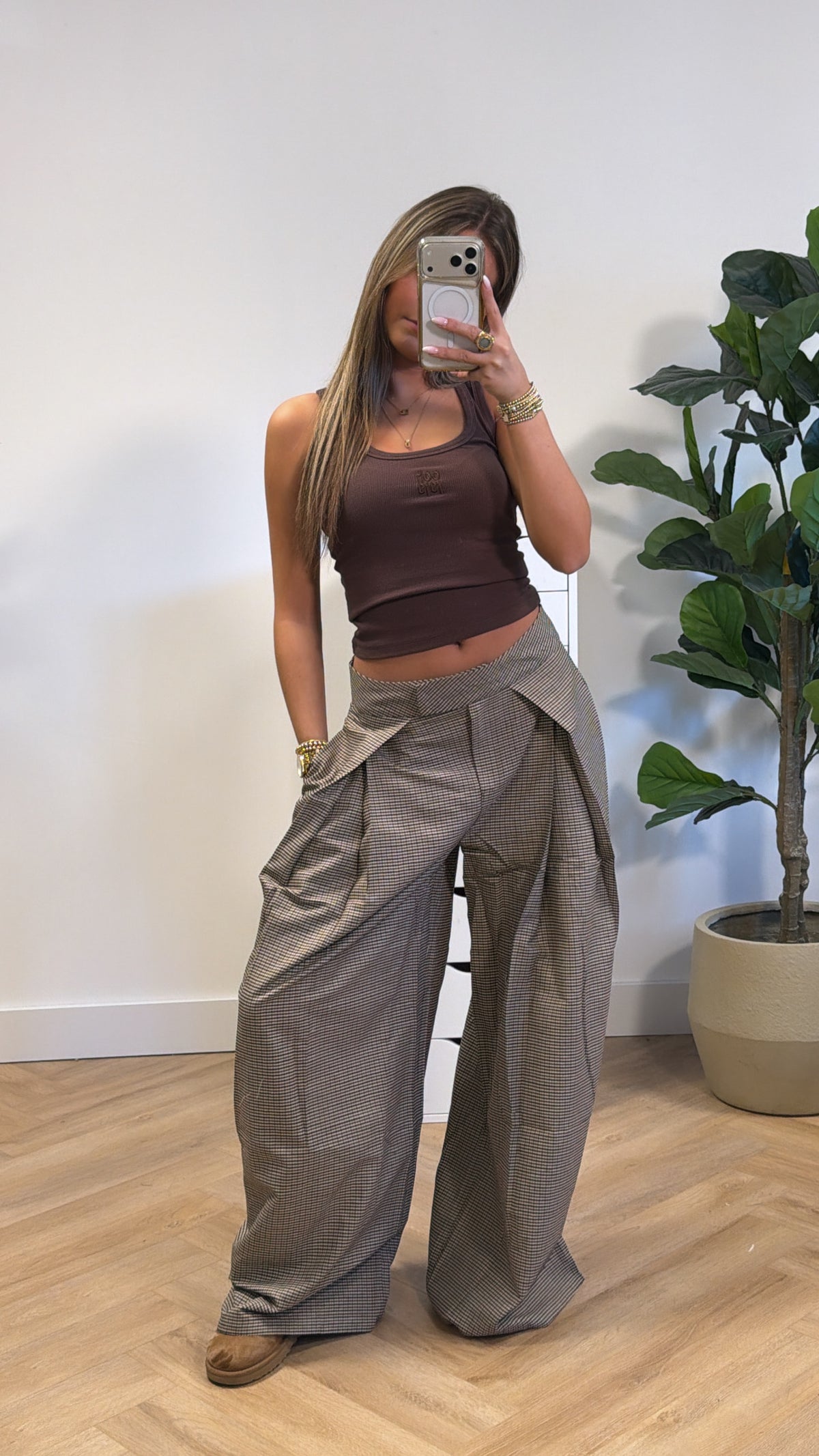 Elodie Check Pantalon