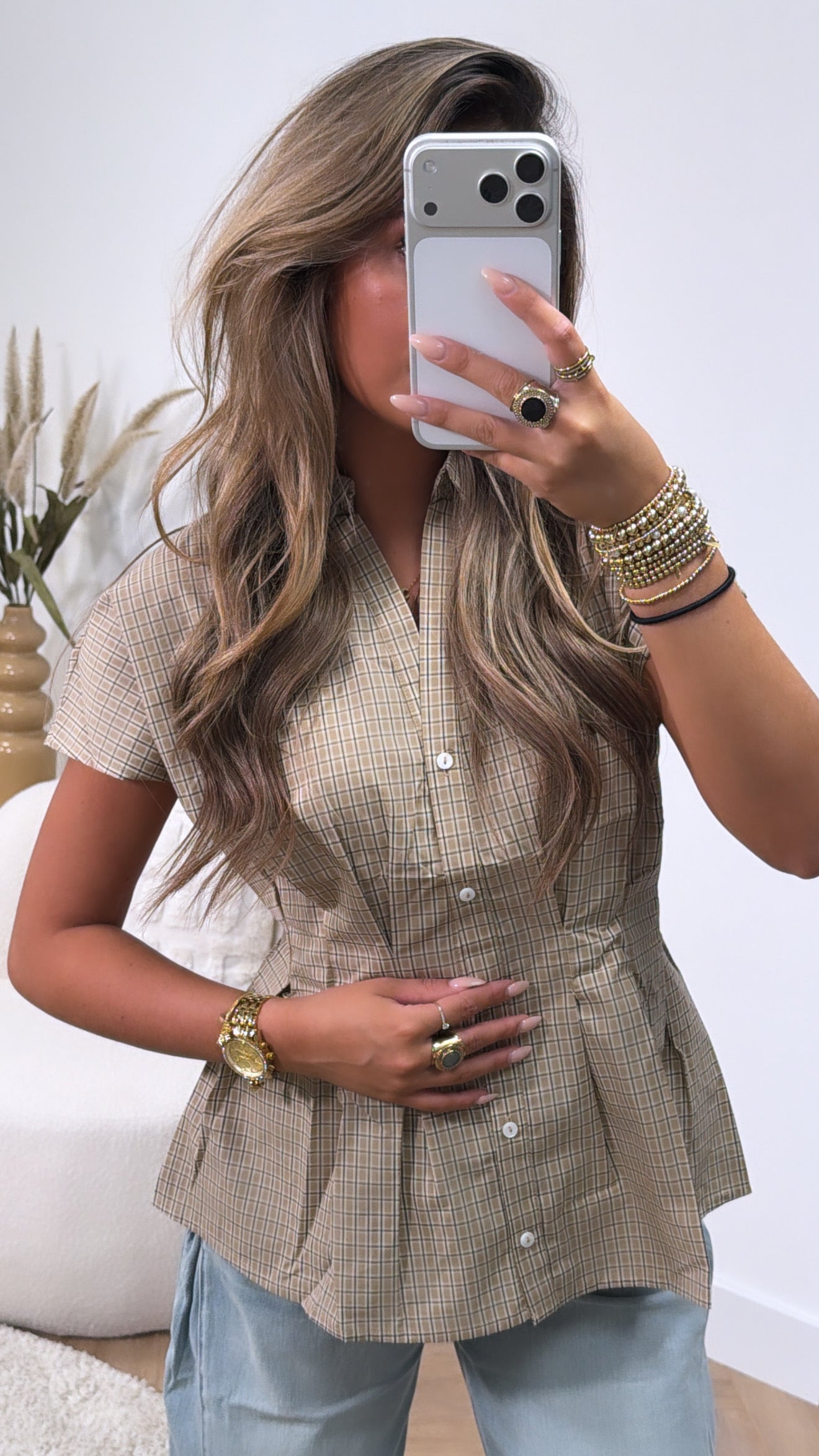 Checked Chic Blouse