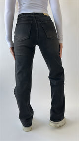 Straight Fit Belt Jeans