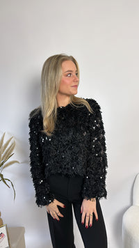 Miel Veren top - zwart