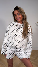 Polka Dot Bomber Jacket
