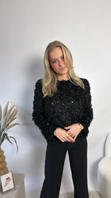 Miel Veren top - zwart