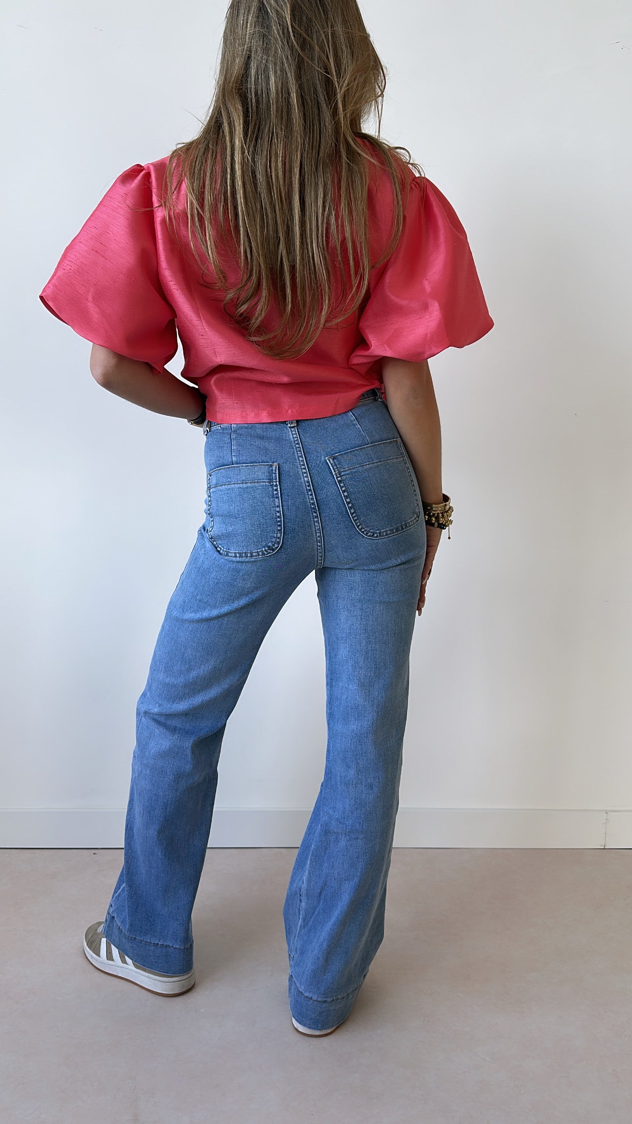 High waist flaired jeans - denim
