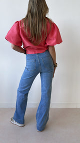 High waist flaired jeans - denim