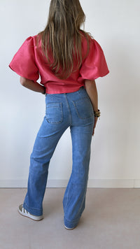 High waist flaired jeans - denim