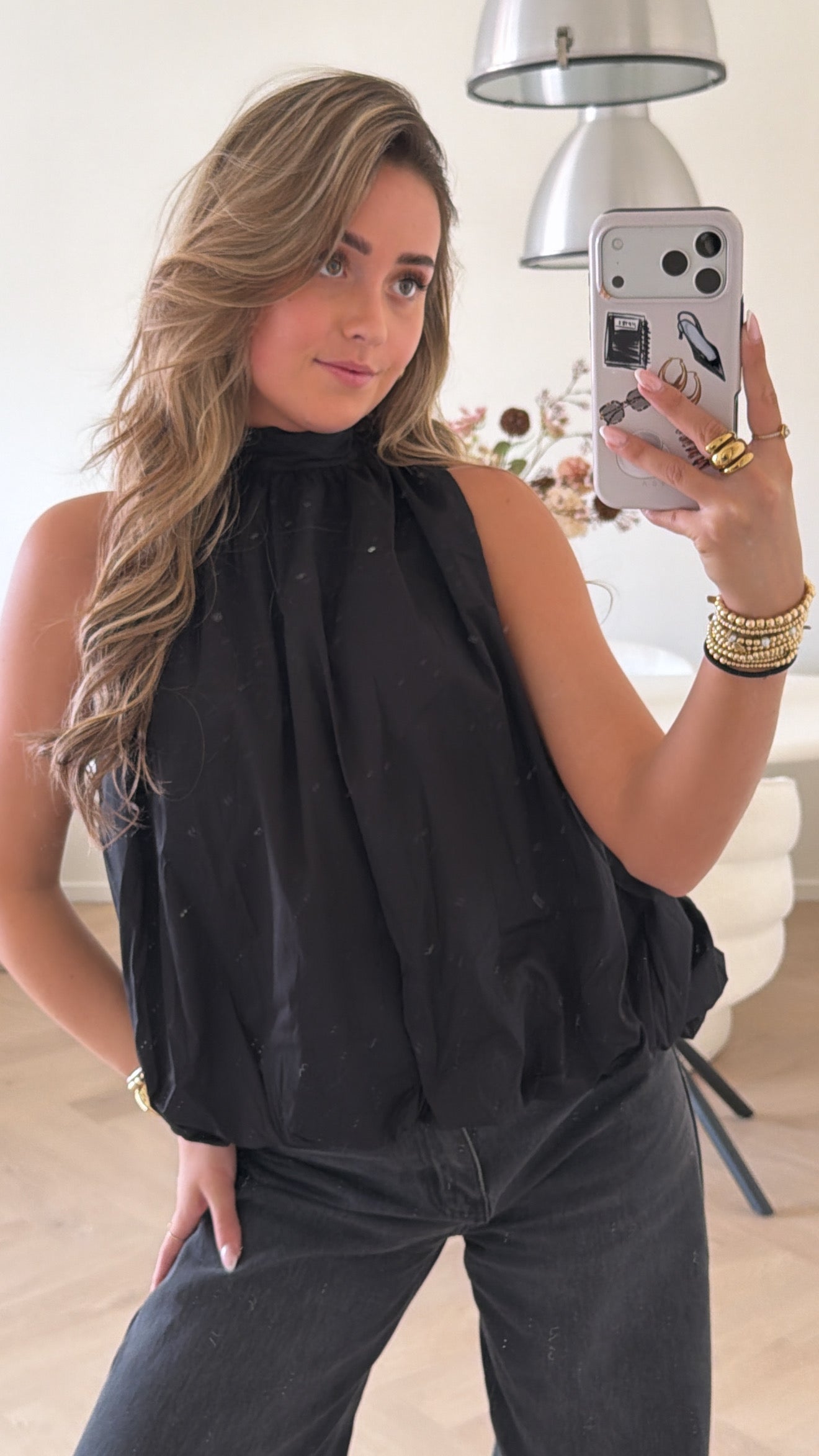 Luna Open Back Blouse