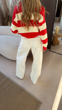 Mid waist wide leg jeans