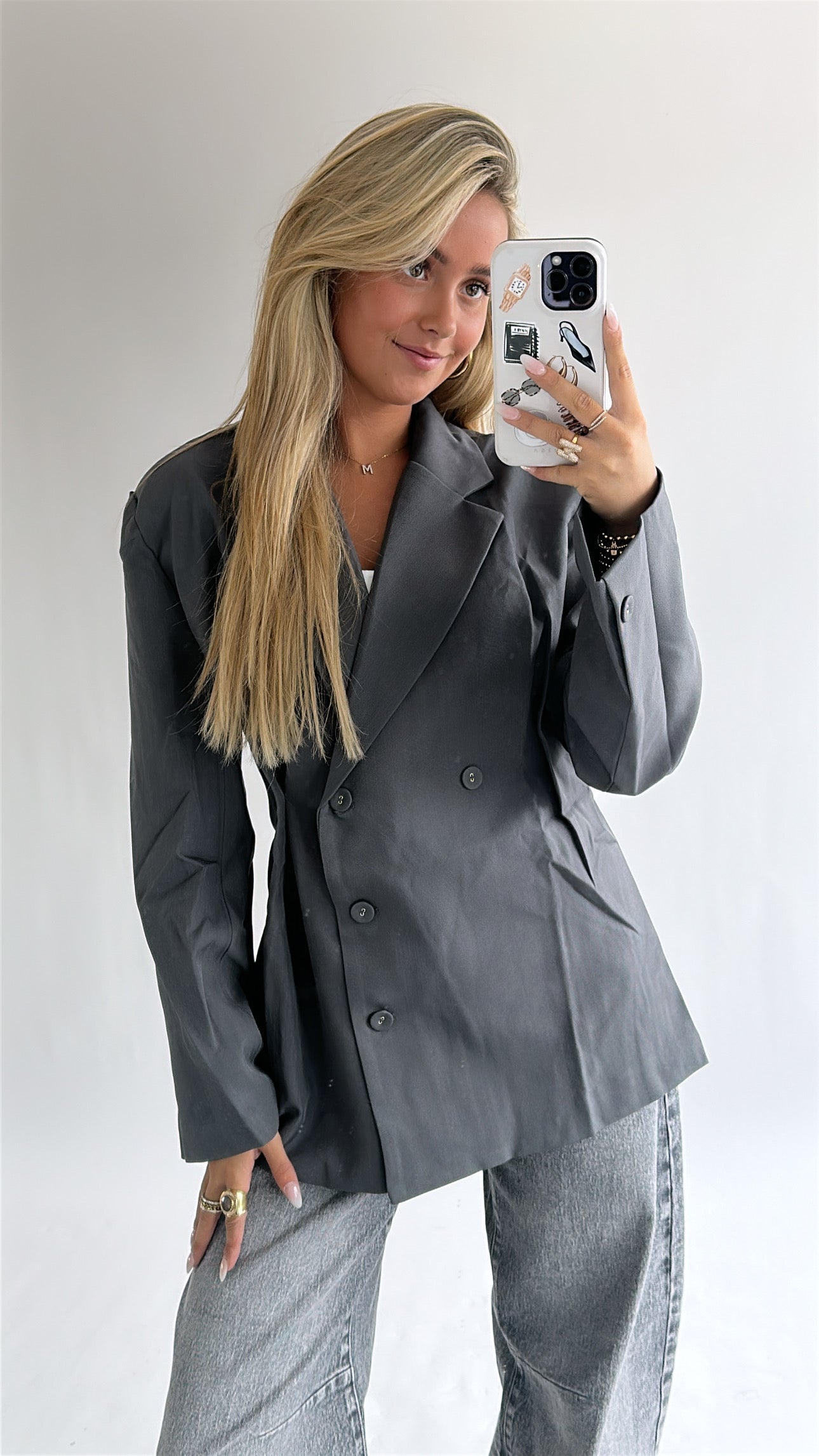 Tailored Button Blazer