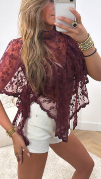 Fleur Lace Cape Top