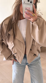 Milly Cropped trenchcoat
