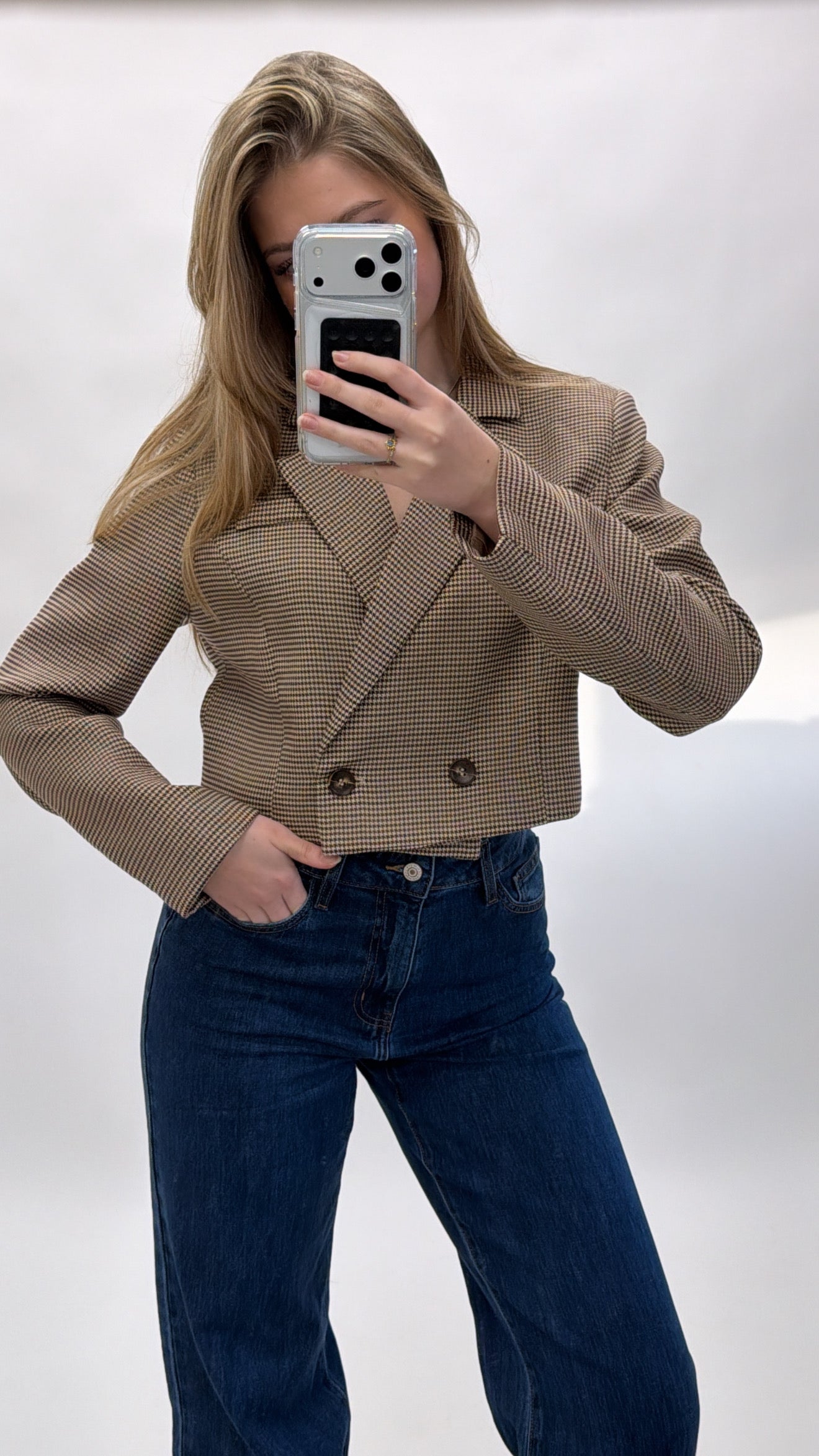 Check Me Out Crop Blazer