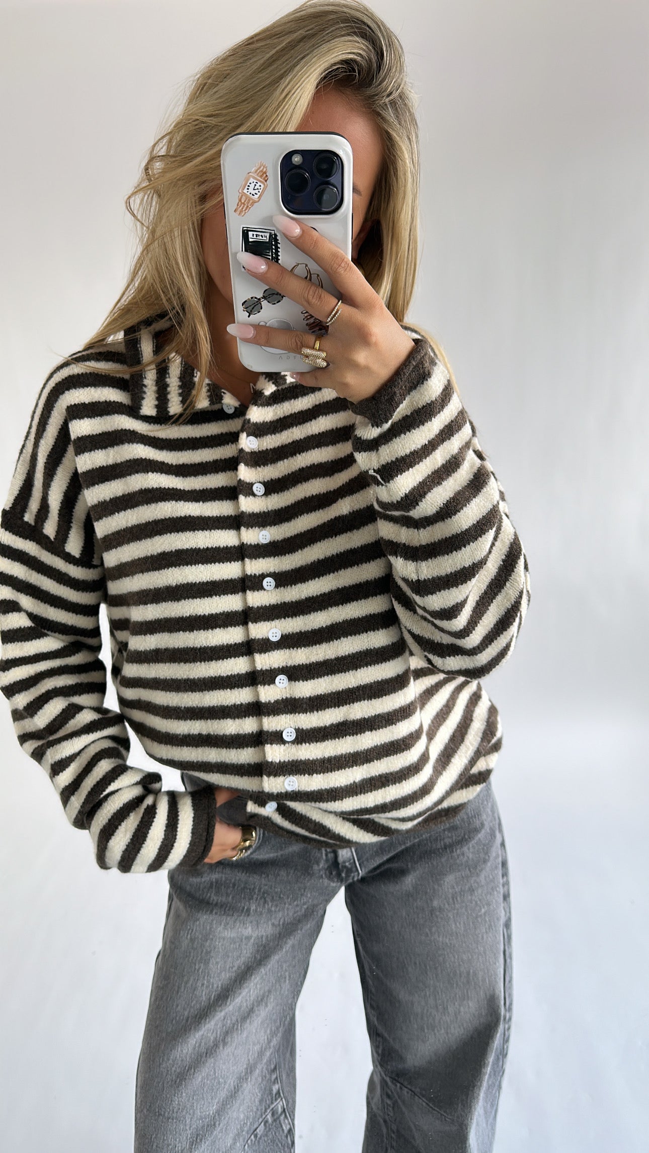 Striped Cozy Cardigan ( pre order 9 september )