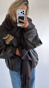 Thick Leather Bomber