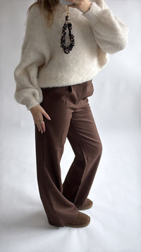 Choco Brown Pantalon – Comfort Chic Fit