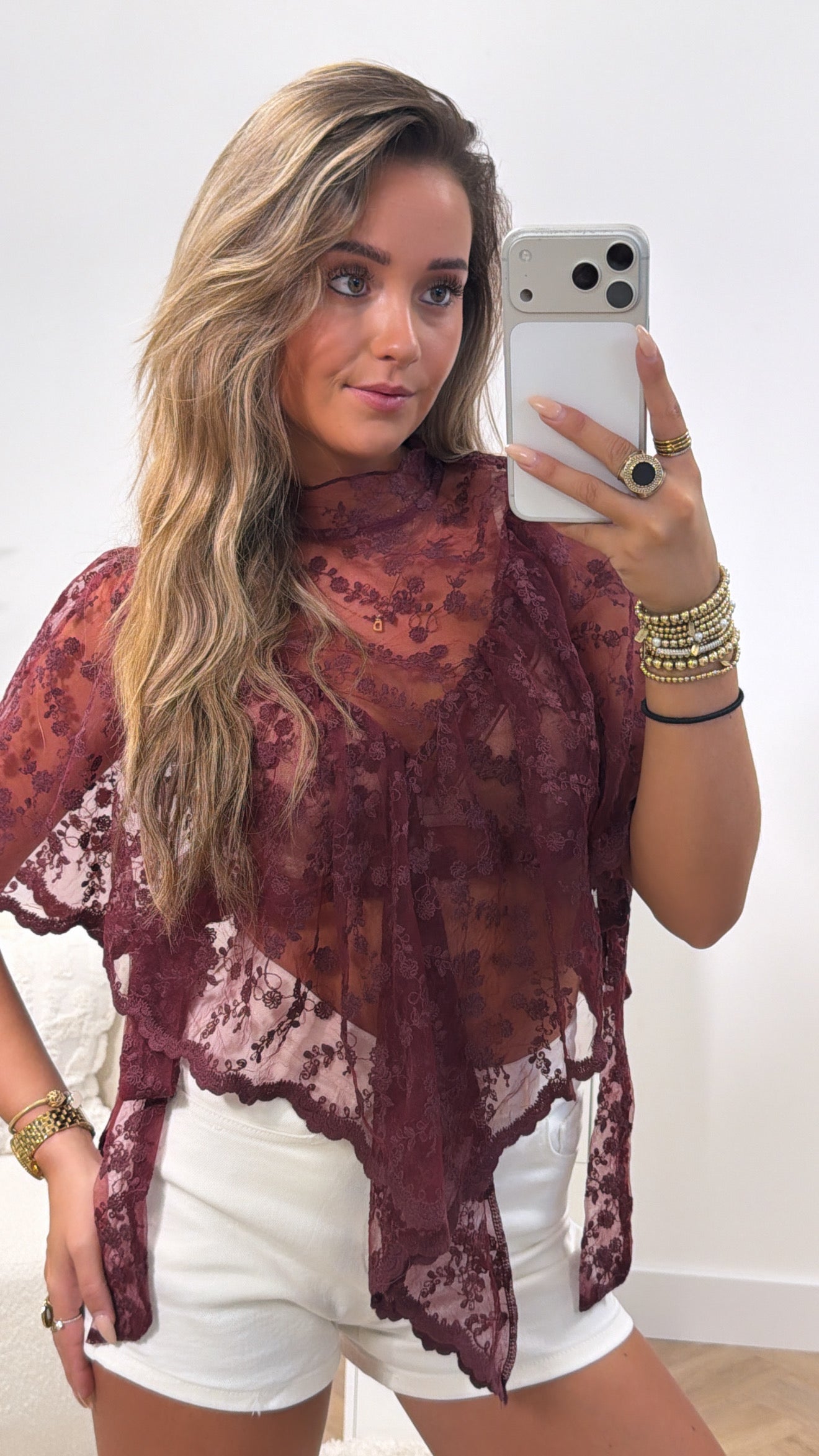 Fleur Lace Cape Top