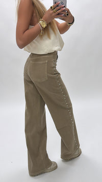 Starlight studs wide leg jeans