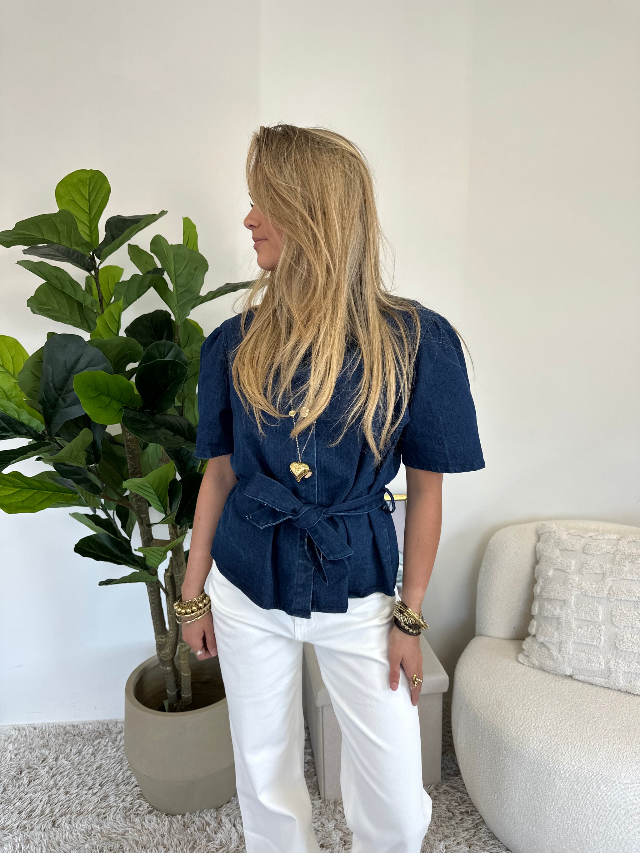 Marijn denim top