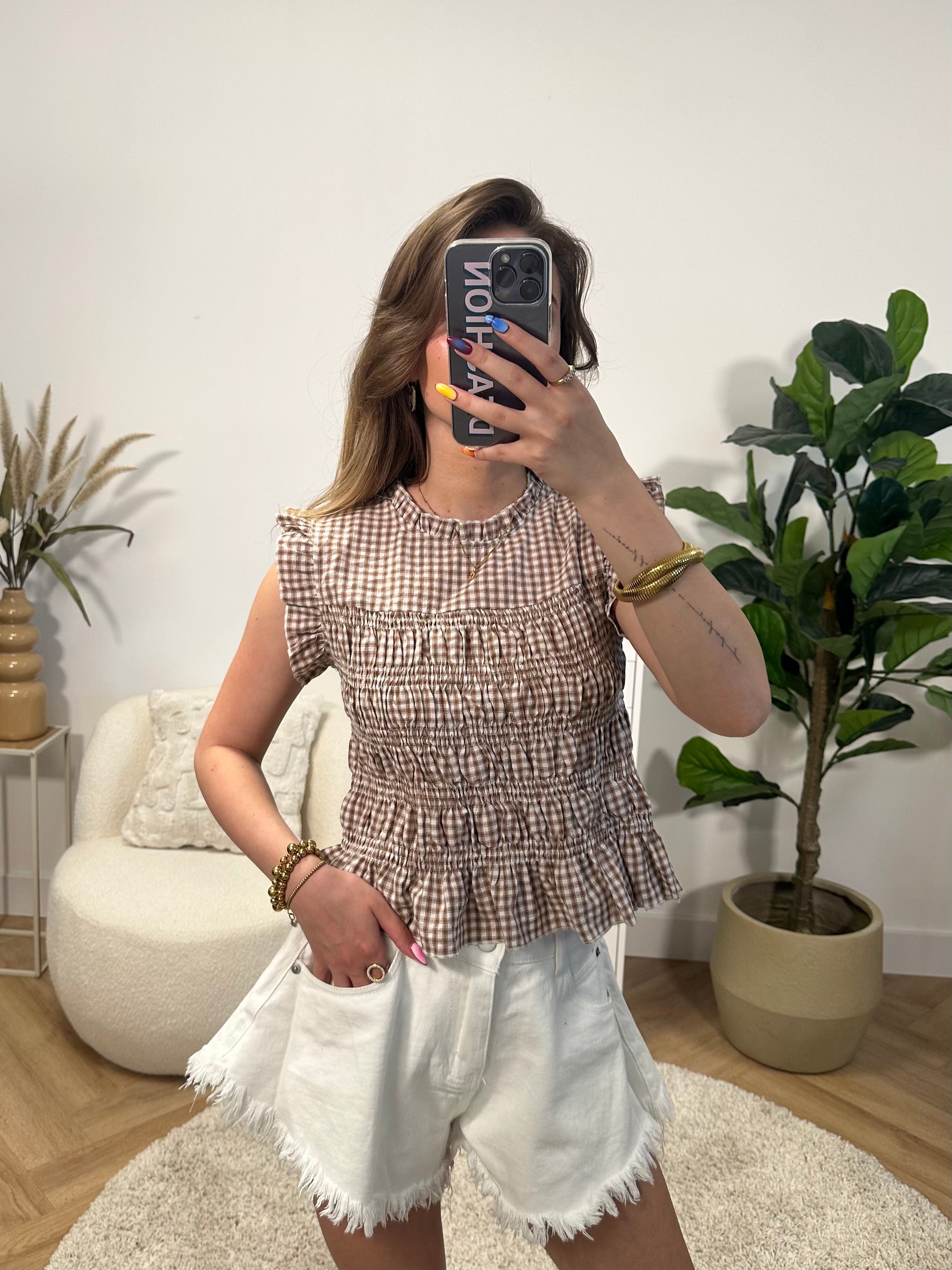 Fleur Gingham Top