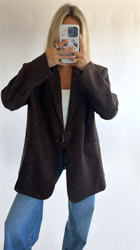 Studded Brown Blazer