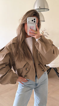Milly Cropped trenchcoat