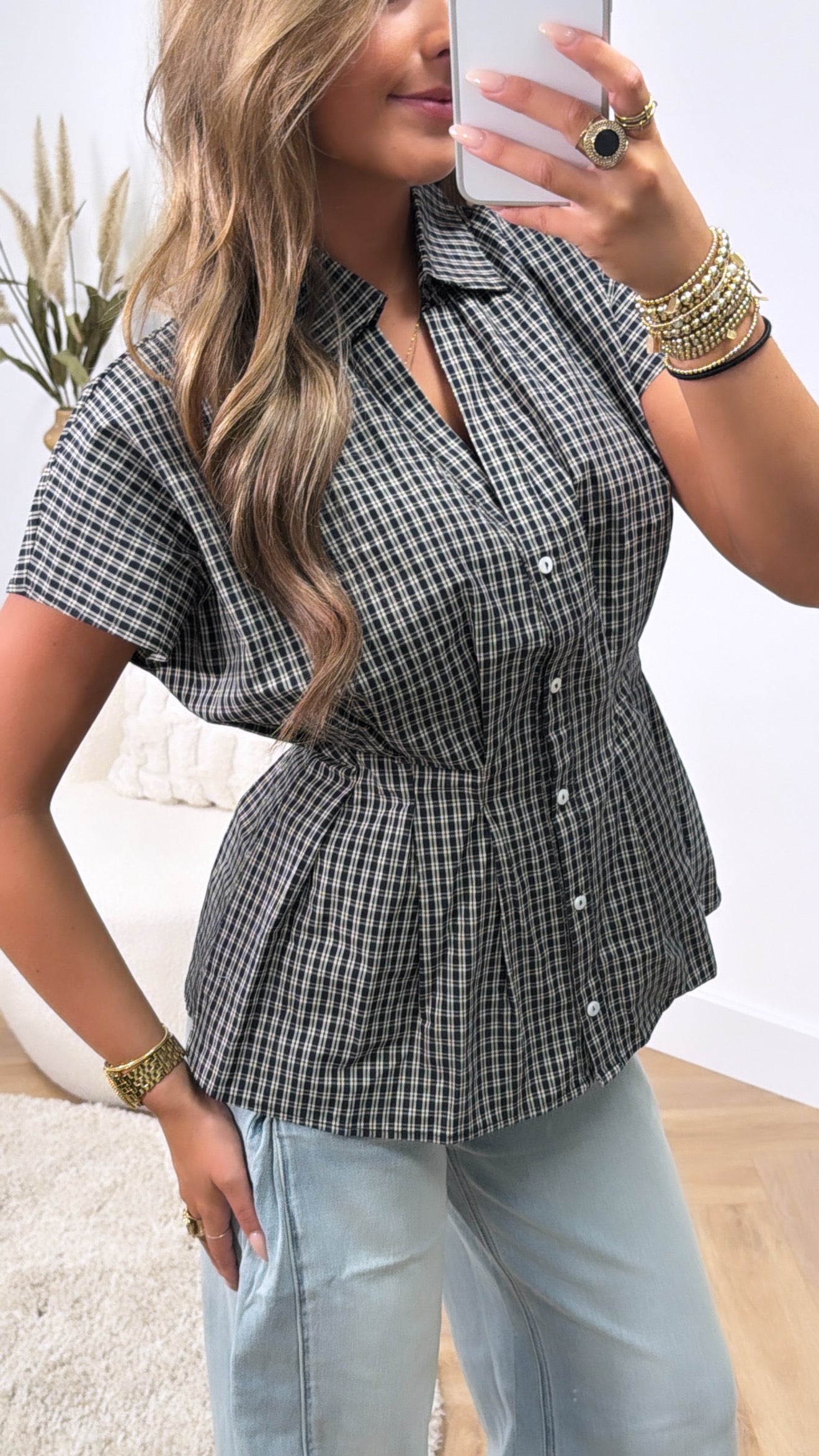 Checked Chic Blouse